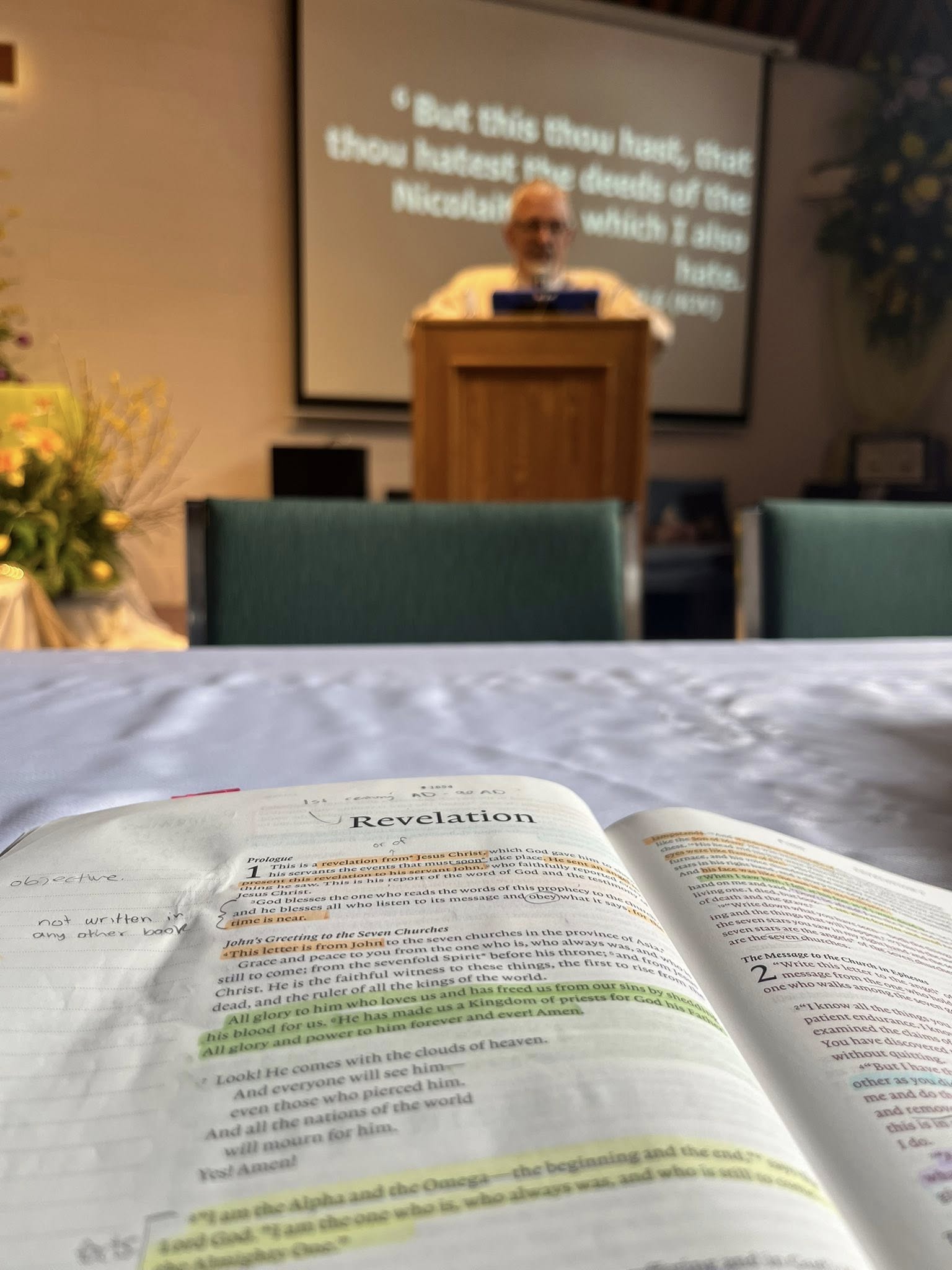 Congregation member participating in ministry training